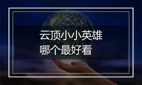 云顶小小英雄哪个最好看