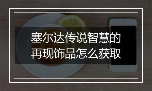 塞尔达传说智慧的再现饰品怎么获取