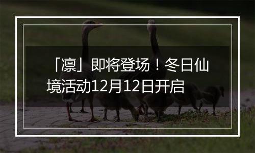 「凛」即将登场！冬日仙境活动12月12日开启