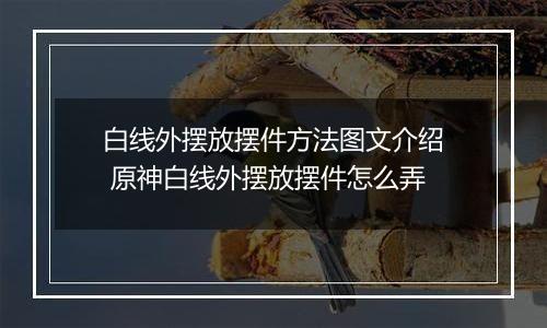 白线外摆放摆件方法图文介绍 原神白线外摆放摆件怎么弄