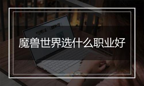 魔兽世界选什么职业好