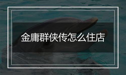 金庸群侠传怎么住店