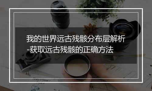我的世界远古残骸分布层解析-获取远古残骸的正确方法